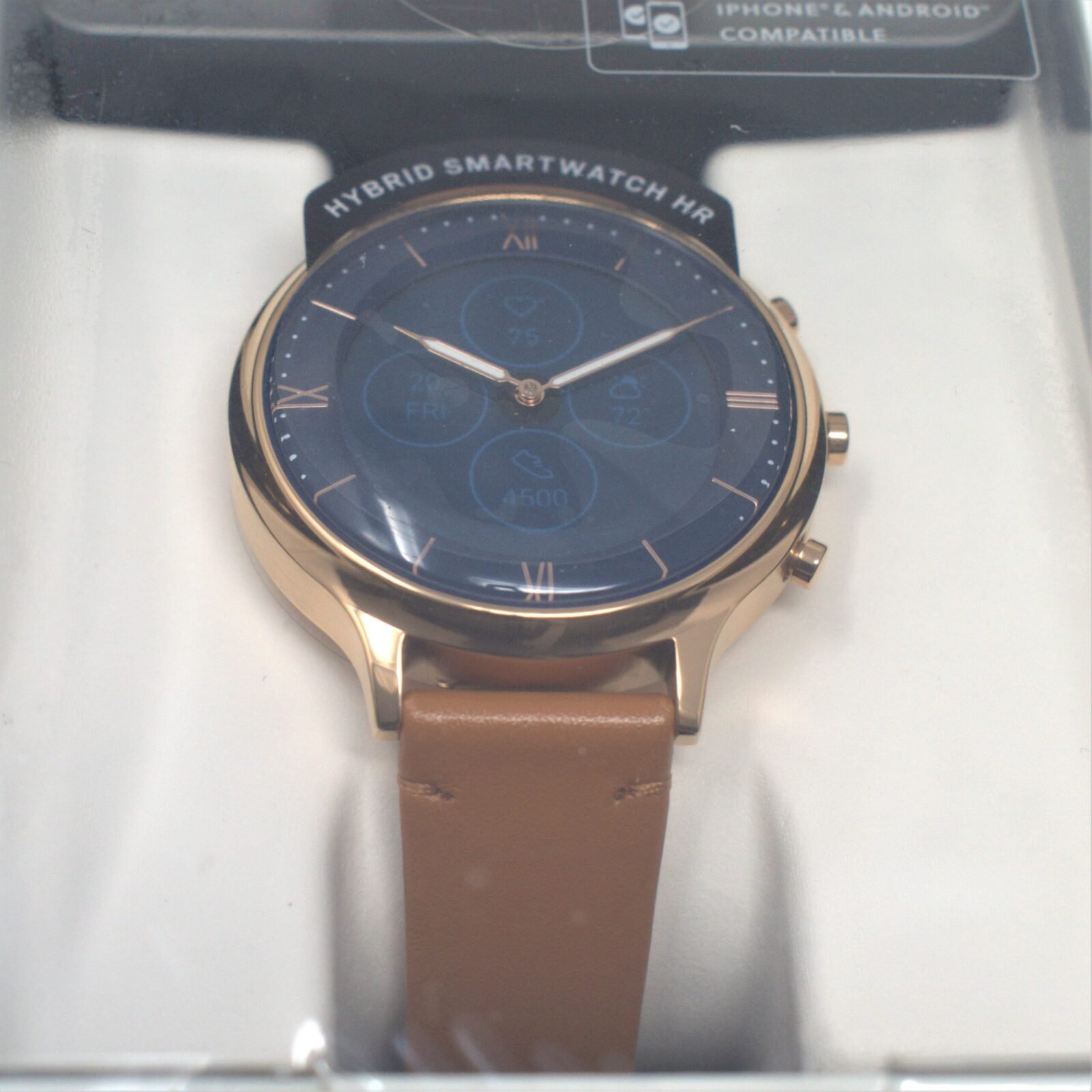 Fossil hybrid smartwatch online hr charter black leather