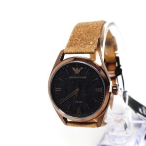 Emporio Armani AR11396 Solar-Powered Brown Strap Watch - Fidelity