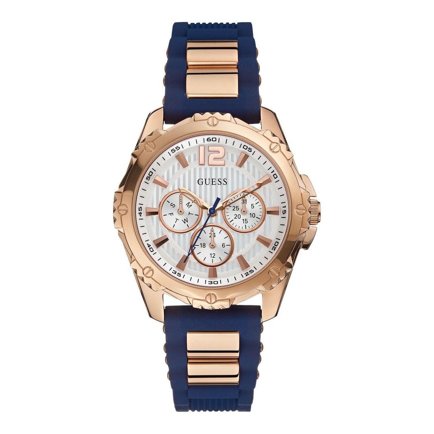 guess blue strap ladies watch